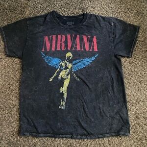 Nirvana Black Graphic Kids T-Shirt